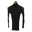 【中古】 CELINE セリーヌ ニットトップス レディース アルパカ セーター 薄手 リブ編み ストール付き ブラック Sサイズ 23K79/2992 T1