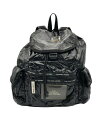 【中古】 MARC JACOBS マークジェイコブス ザ リップストップ バックパック リュックサック ブラック D4