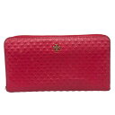 【中古】 TORYBURCH トリーバーチ キルティング 長財布 ピンク W4