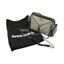 【中古】 DIESEL ディーゼル LE-ZIPPER ショルダーバッグ レディース クラッチ レザー チェーン 斜め掛け ホワイト/ブラック T1