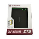 【中古】 Transcend StoreJet ポータブルHDD 2TB アイロングレー 外付け 耐衝撃 TS2TSJ25M3S T1