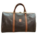 【中古】 CELINE セリーヌ ボストンバッグ ユニセックス マカダム柄 ショルダー ブラウン W4