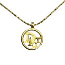 【中古】 Christian Dior クリスチャンディオール ネックレス レディース 40cm ロゴ ゴールドカラー T1