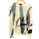 【中古】 EMPORIO ARMAN エンポリオアルマーニ ニットトップス メンズ 秋冬 綿100% アイボリー/グレー Mサイズ 3D1MV7 1M07Z M1