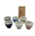 【中古】 平安春峰 六色 煎茶器 D4