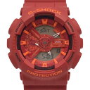 【中古】 CASIO G-SHOCK 腕時計 メンズ アナログ/デジタル クォーツ レッド GA-110AC-4AJF T1