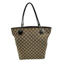 【中古】 GUCCI グッチ GGキャンバス トート バッグ 120836 ブラウン W4