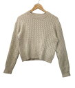【中古】 ROPE ロペ フォックスファー 46% ケーブルニット レディース D4