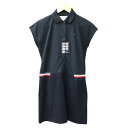 【中古】 TOMMY HILFIGER GOLF ワンピース レディース フレンチスリーブ ネイビー Lサイズ THLA217 T1
