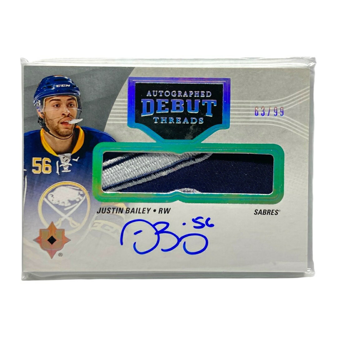 【中古】 UPPER DECK NHLカード ULTIMATE COLLECTION JUSTIN BAILEY SABRES 63/99 #DT-JB IT2(3)