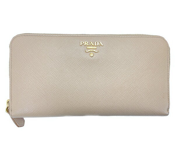 【中古】 PRADA プラダ サフィアーノ 長財布 ラウンドファスナー