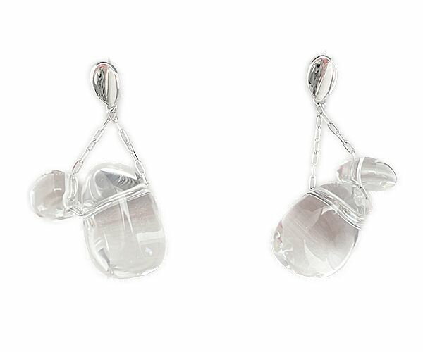 【楽天スーパーSALE 10%OFF】STAR JEWELRY スタージュエリー K10WG ドロップ ピアス 中古 送料無料