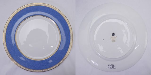 【中古】 Wedgwood ユーランダーパウダーブルー 27cm プレート