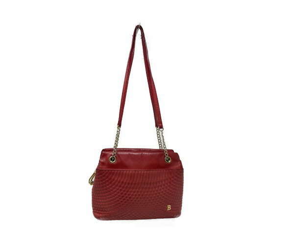 【中古】BALLY トート バッグ ラムレザー チェーン