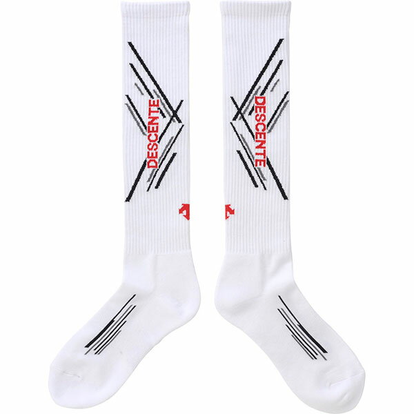 ڿʡ ̵ DESCENTE/ǥ DVB-9550S2-WBK 2P High Socks 2­ȥϥå Х졼ܡ  ­ 20-23cm ۥ磻 ֥å