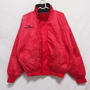 【中古】 【送料無料】 古着 メンズS DIADORA/ディアドラ 中綿ジャケット ウインドブレーカー 防寒 フード付き レッド W9162