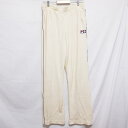 【中古】 【送料無料】 古着 メンズXL FILA/フィラ ウール ロングパンツ スポーツ カジュアル クリーム系