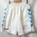 【中古】 【送料無料】 古着 メンズM hummel/ヒュンメル ハーフパンツ プラパン サッカー フットサル ハンドボール 伸縮性無し ホワイト