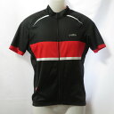 【中古】 【送料無料】 メンズS dhb サイクルジャージ 半袖 ジップ ブラック/レッド