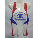 【中古】 【送料無料】 古着 レディースL相当 Champion/チャンピオン ノースリーブ シャツ タンクトップ メッシュ ホワイト×レッド GAR1100