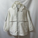 【中古】 【送料無料】 古着 メンズM NIKE/ナイキ 中綿 ジャケット フード ジップ スポーツ カジュアル 防寒 ホワイト