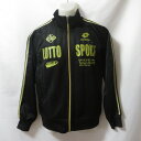 【中古】 【送料無料】 古着 メンズM LOTTO/ロット トラックジャケット ジャージ ジップ スポーツ ジム ジョギング トレーニング ブラック L3320...