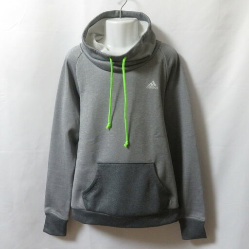【中古】 【送料無料】 古着 レディースM adidas/アディダス 裏フリース スウェットパーカー プルオーバー スポーツ グレー/ホワイト/フラッシュグリーン S04695 【中古】 【送料無料】 古着 レディースM adidas/アディダス 裏フリース スウェットパーカー プルオーバー スポーツ グレー/ホワイト/フラッシュグリーン S04695