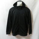 【中古】 【送料無料】 古着 メンズL adidas/アディダス 裏パイル地 スウェットジップパーカー フード スポーツ カジュアル ブラック DN1420
