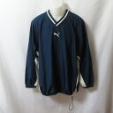 【中古】 【送料無料】 古着 メンズXO PUMA/プーマ ヒットユニオン製 ピステトップ 裏無し 長袖 スポーツ ネイビー/ホワイト PXW465S