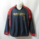 【中古】 【送料無料】 古着 メンズL DIADORA/ディアドラ 裏起毛メッシュ ピステトップ ブレーカー トレーニングウェア スポーツ サッカー ネイビー/...