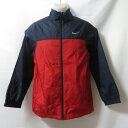 【中古】 【送料無料】 古着 メンズL NIKE/ナイキ 裏メッシュ ウインドブレーカージャケット ジップ 防風 スポーツ カジュアル ネイビー/レッド 425...