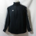 【中古】 【送料無料】 古着 メンズS adidas/アディダス トラックジャケット ジャージ フルジップ カジュアル スポーツ 運動 ウォーキング ブラック