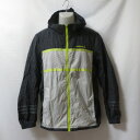 【中古】 【送料無料】 古着 メンズM adidas neo/アディダスネオ ナイロン ウインドブレーカージャケット ジップ フード スポカジ ブラック/グレー...