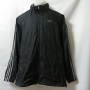 【中古】 【送料無料】 古着 メンズL adidas/アディダス 裏メッシュ ウインドブレーカージャケット ジップ スポーツ カジュアル ブラック/グレー 34...