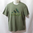 【中古】 【送料無料】 古着 メンズM adidas/アディダス ポリエステルTシャツ 半袖 スポーツ ジム ジョギング トレーニング カーキ/イエロー/迷彩柄 GM2111