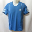 【中古】 【送料無料】 古着 メンズS adidas/アディダス ポリエステルTシャツ 半袖 スポーツ ジム ジョギング トレーニング FORMOTION ブルー/ホワイト 293738(4)