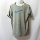 【中古】 【送料無料】 古着 ジュニアL(160) NIKE/ナイキ ポリエステルTシャツ 半袖 スポーツ ジム ジョギング トレーニング グレー/ブルー 91...