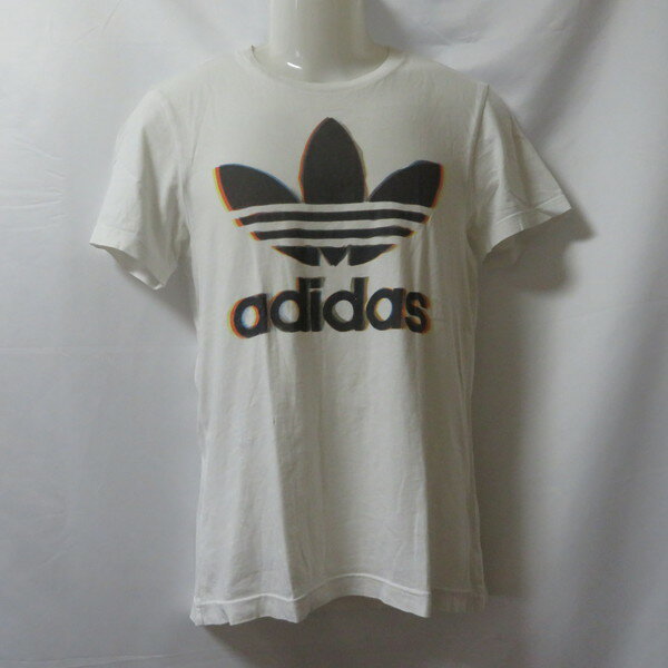 【中古】 【送料無料】 古着 メンズM adidas originals/アディダス オリジナルス Tシャツ 半袖 スポーツMIX カジュアル ホワイト/ブラック BQ3075