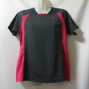 【中古】 【送料無料】 古着 レディースL MIZUNO/ミズノ ポリエステルTシャツ 半袖 スポーツ ジム ジョギング トレーニング ヨガ グレー/ピンク A...