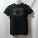 【中古】 【送料無料】 古着 レディースL arena/アリーナ Tシャツ 半袖 スポーツMIX カジュアル ブラック/シルバー ASP-5523W