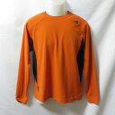 【中古】 【送料無料】 古着 メンズS adidas/アディダス ポリエステルTシャツ 長袖 スポーツ ジム ジョギング トレーニング オレンジ/ブラック E9...