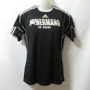 【中古】 【送料無料】 古着 メンズM adidas/アディダス サッカー ゲームシャツ ナンバー入り プラクティスシャツ 練習着 半袖 ブラック/ホワイト P...