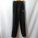【中古】 【送料無料】 古着 メンズM adidas/アディダス 裏起毛 ジャージ ロングパンツ トレーニングウェア スポーツ ブラック/グレー 344879