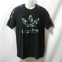 【中古】 【送料無料】 古着 メンズL adidas originals/アディダス オリジナルス Tシャツ 半袖 スポーツMIX カジュアル ブラック/迷彩柄 HF4888