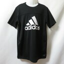 【中古】 【送料無料】 古着 ジュニア160 adidas/アディダス ポリエステルTシャツ 半袖 スポーツ ジム ジョギング トレーニング ブラック/ホワイト...