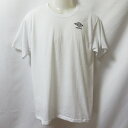 【中古】 【送料無料】 古着 メンズLL UMBRO/アンブロ ポリエステルTシャツ 半袖 スポーツ ジム ジョギング トレーニング ホワイト/ブラック 3G0...