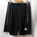 【中古】 【送料無料】 古着 メンズL adidas/アディダス ハーフパンツ 短パン スポーツ ポリエステル トレーニング ランニング ブラック/ホワイト CE9031(4)