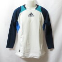 【中古】 【送料無料】 古着 メンズL adidas/アディダス ポリエステルTシャツ 長袖 スポーツ ジム ジョギング ホワイト/ネイビー/ブルー/グリーン ...