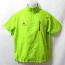 【中古】 【送料無料】 古着 メンズM le coq sportif/ルコックスポルティフ フルジップ トップス 半袖 スポーツ イエローグリーン/ブラック Q...