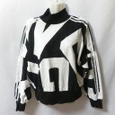【中古】 【送料無料】 古着 レディースS adidas originals/アディダス オリジナルス スウェットシャツ トレーナー ハイネック ブラック/ホワ...